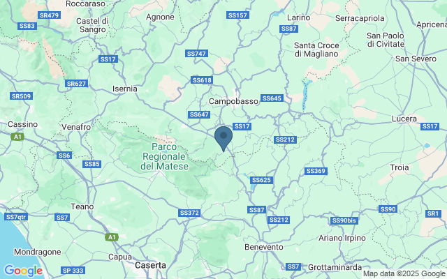 Kaart met locatie Sepino